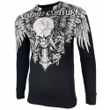 Футболка с длинным рукавом 3XL XTREME COUTURE by AFFLICTION Men LONG SLEEVE THERMAL Shirt DAGGER SKULL Biker